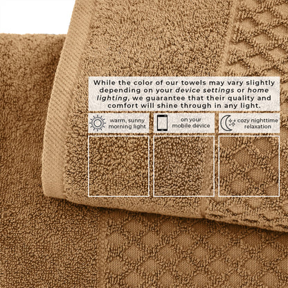 Cotton Diamond Waffle Weave Bath Towel Set - Grayson Collection