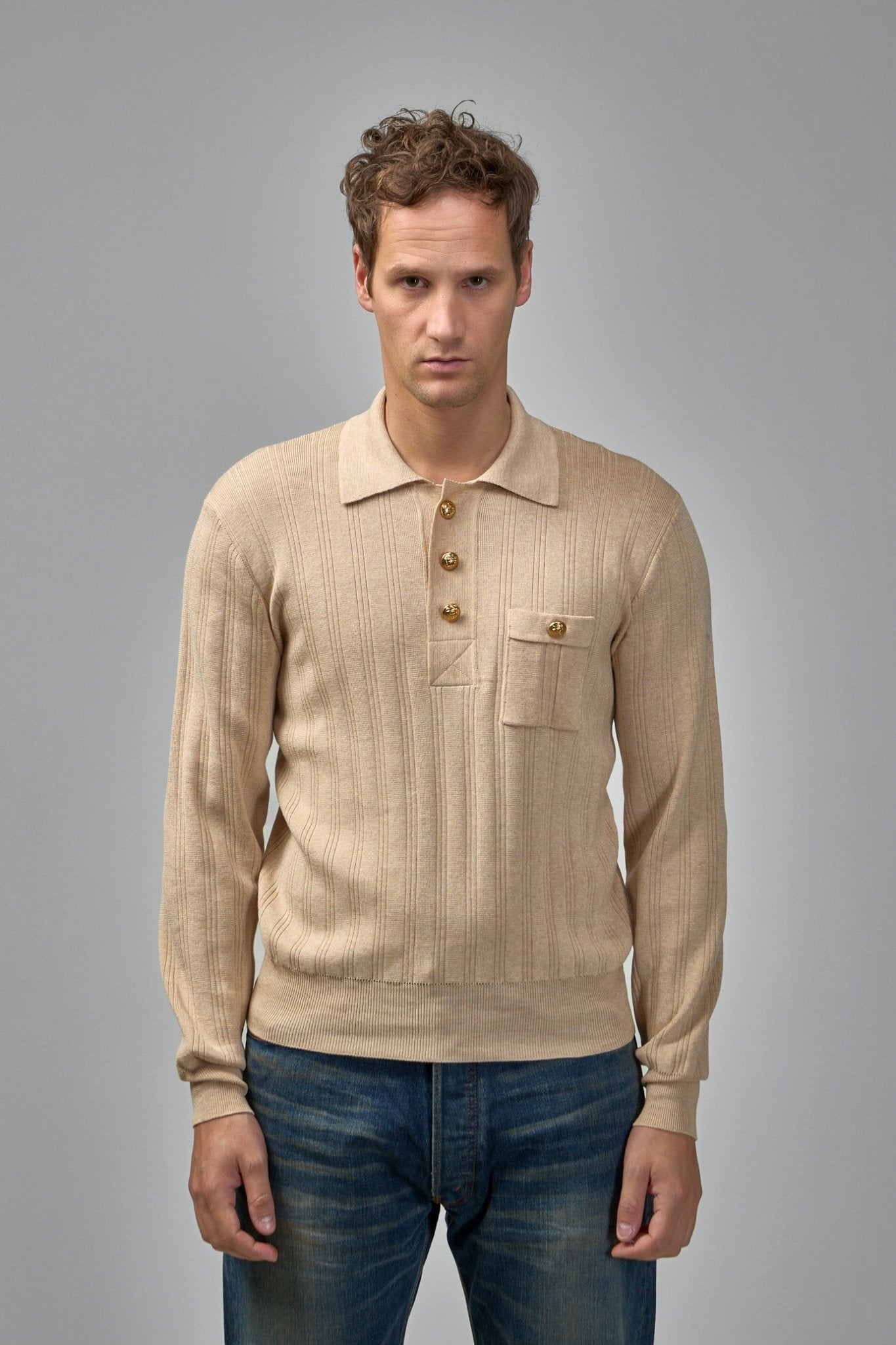 Cotton Piqué Polo Shirt Vlogo Patch