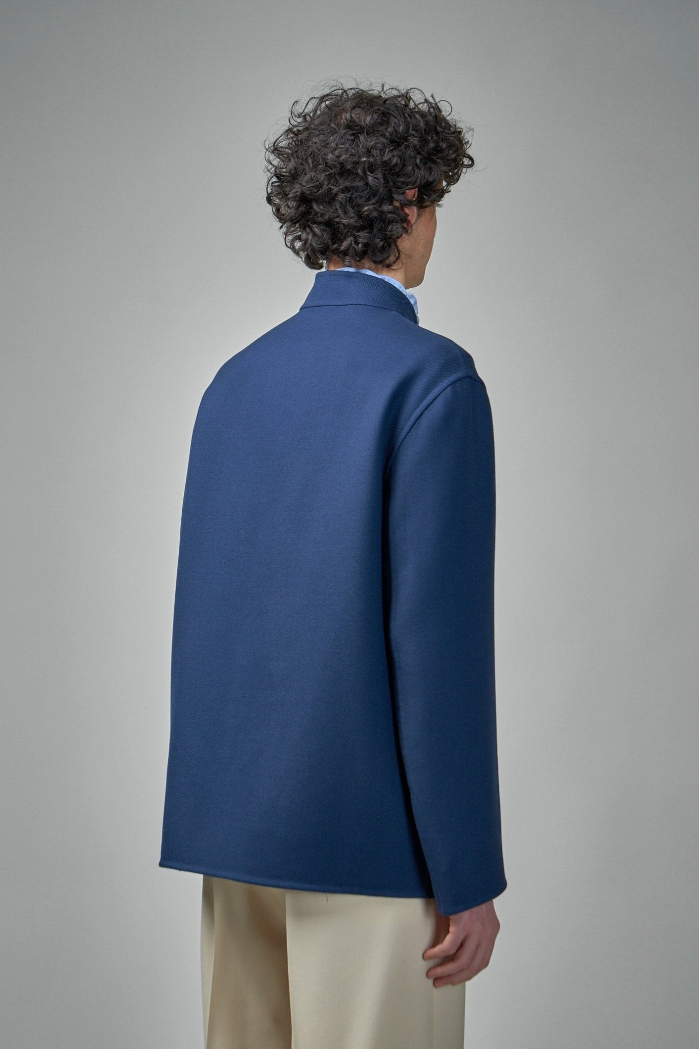 Double Wool Mandarin Collar