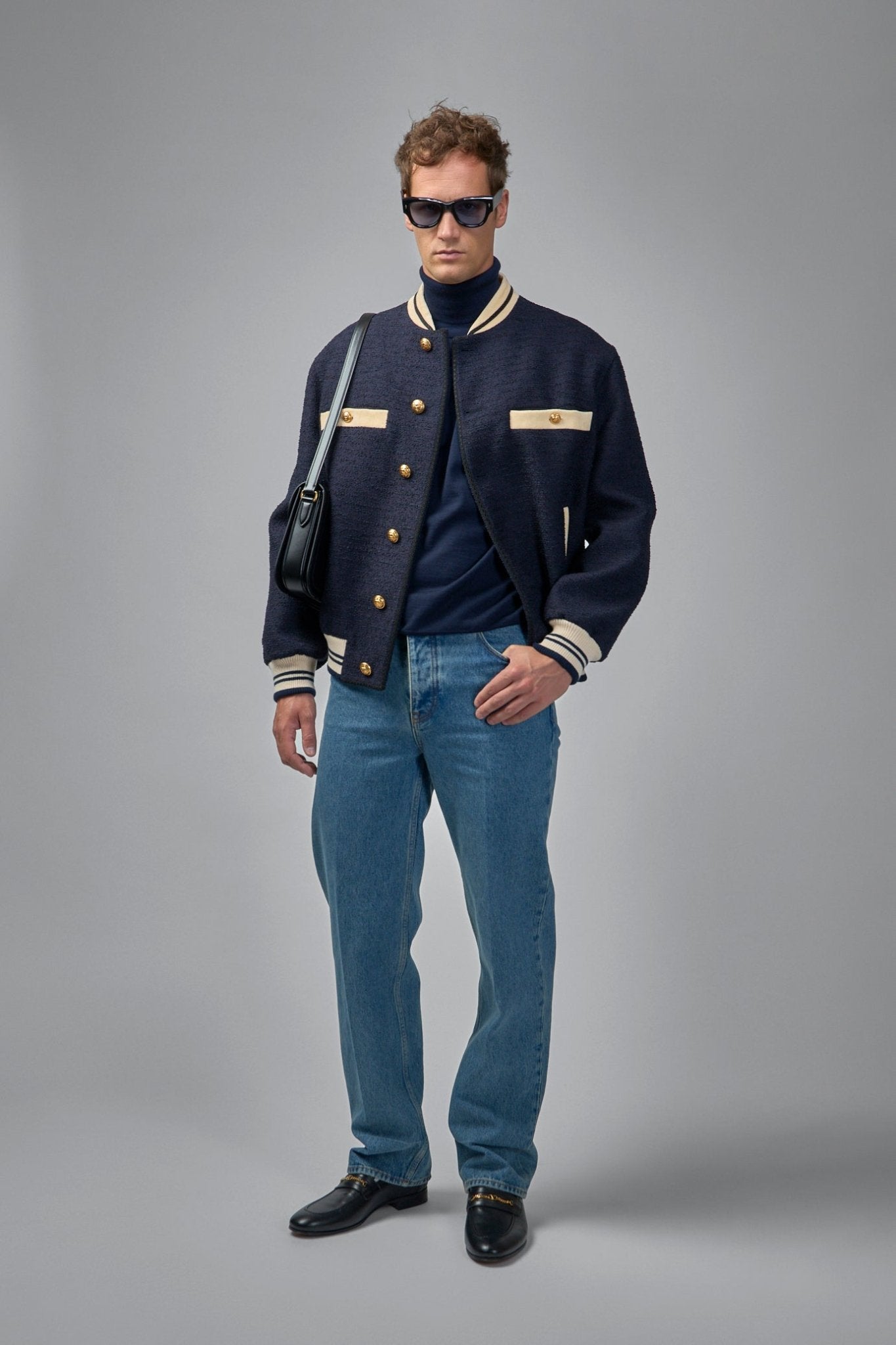 Logo Patch Straight Leg Jeans