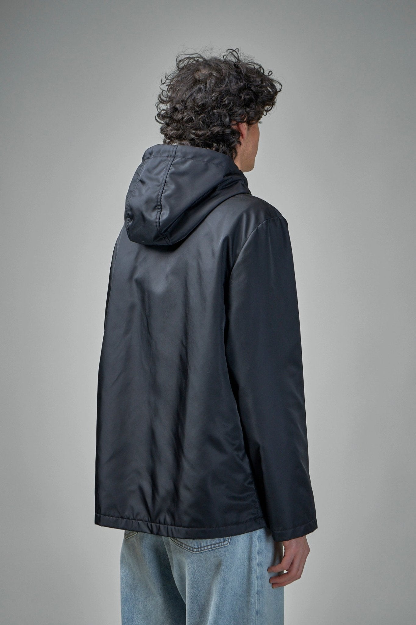 Men Zip-up Drawstring Jacket