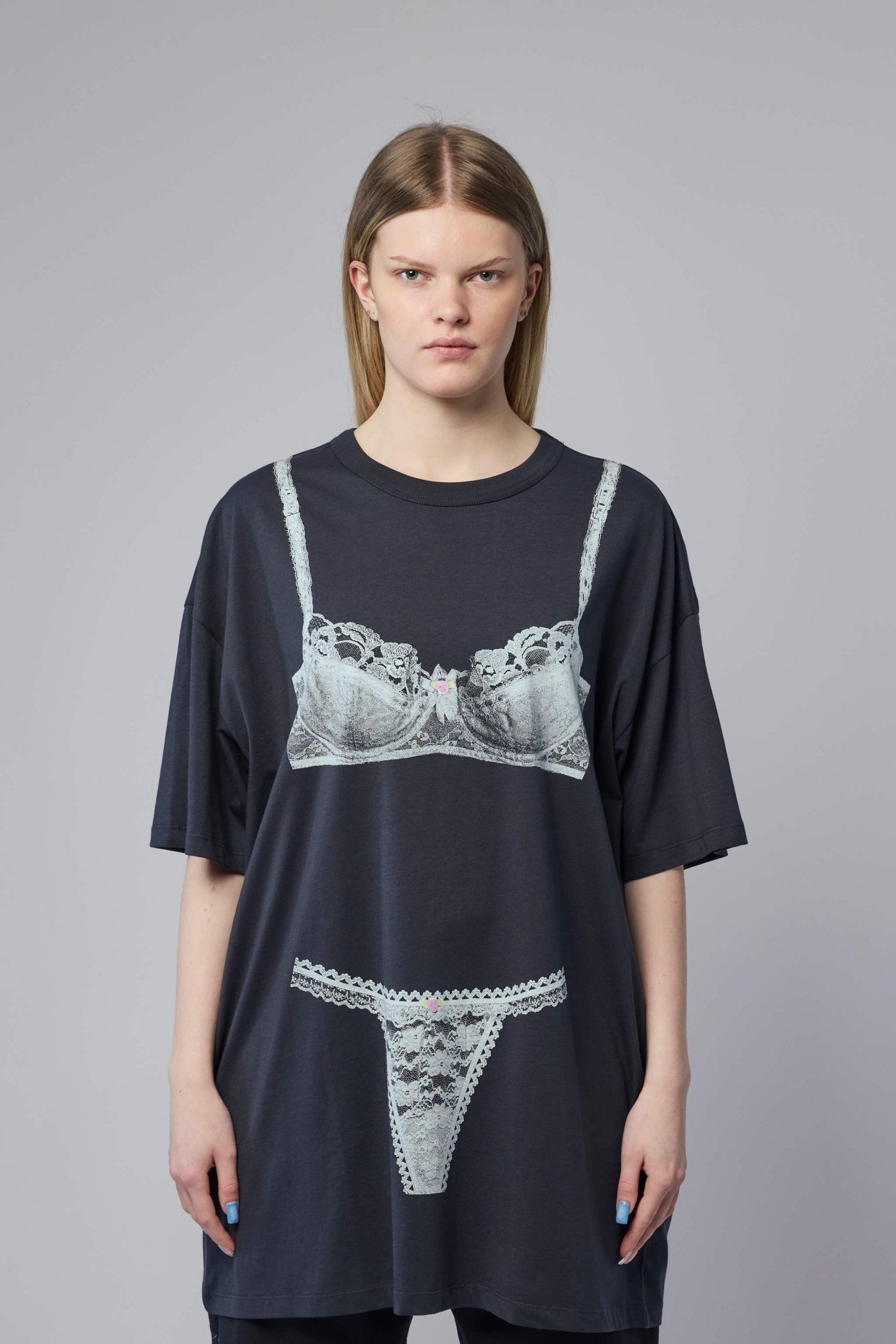 Women Trompe L'oeil Tall Tee Knit