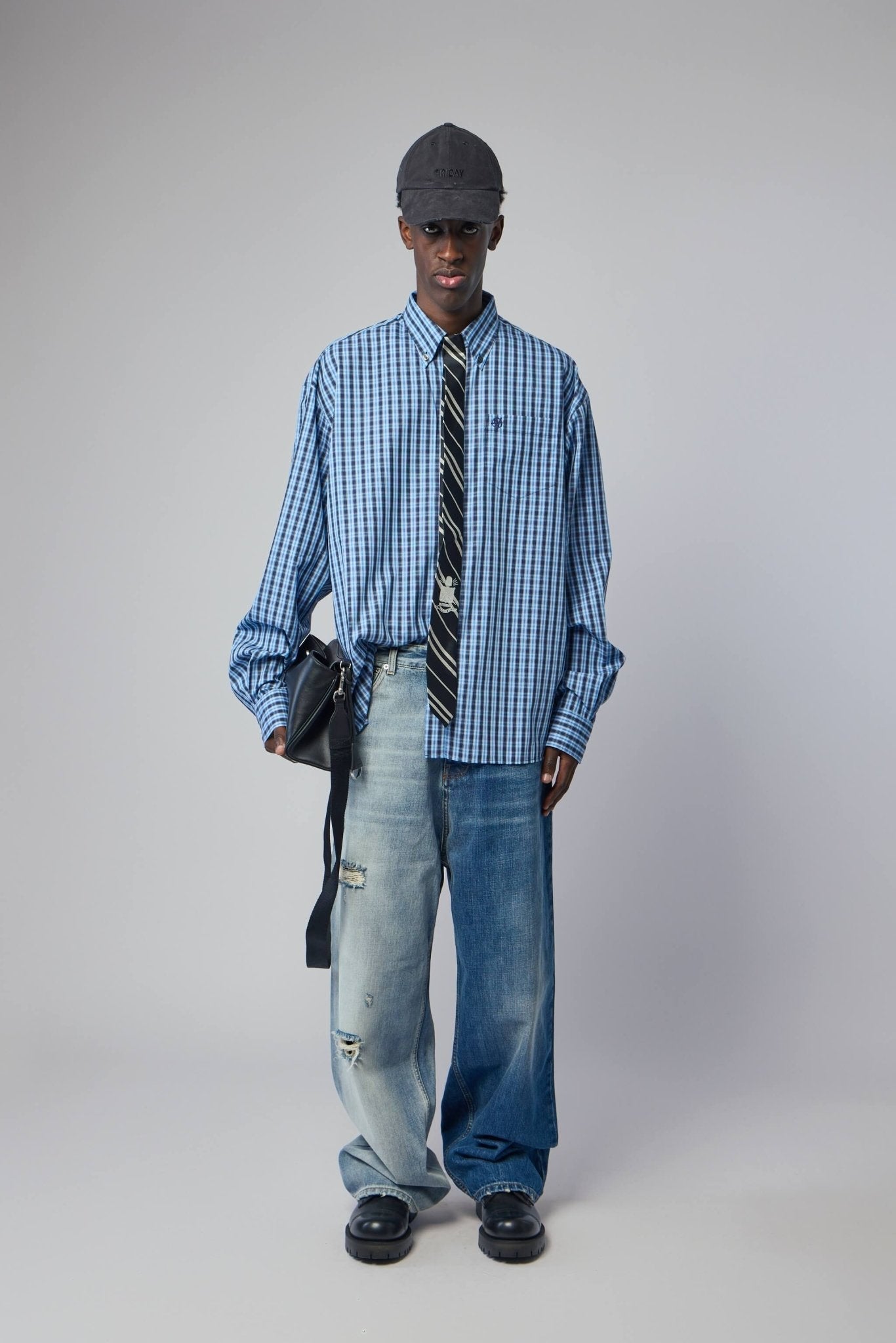 Checked Button-fastening Shirt