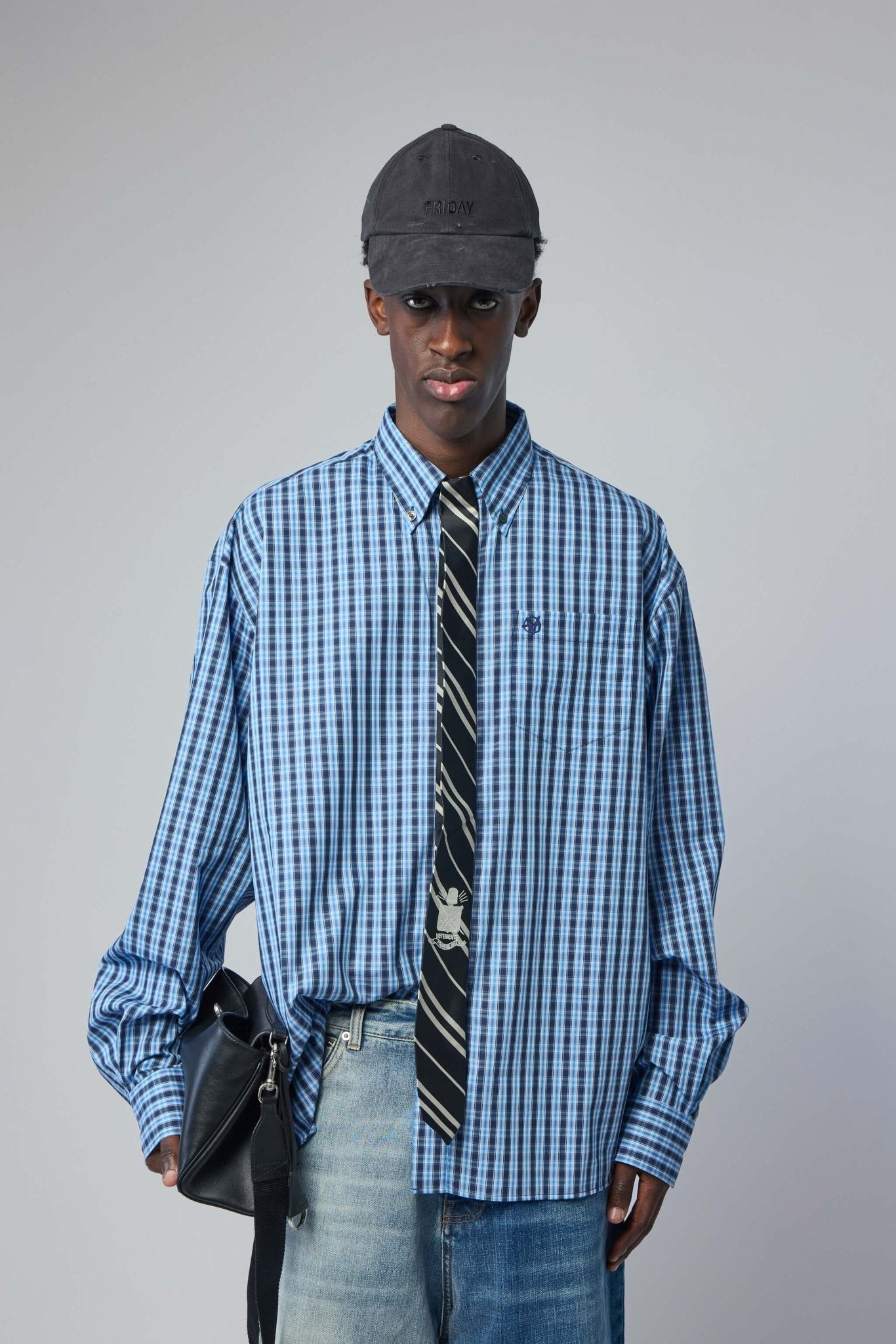 Checked Button-fastening Shirt