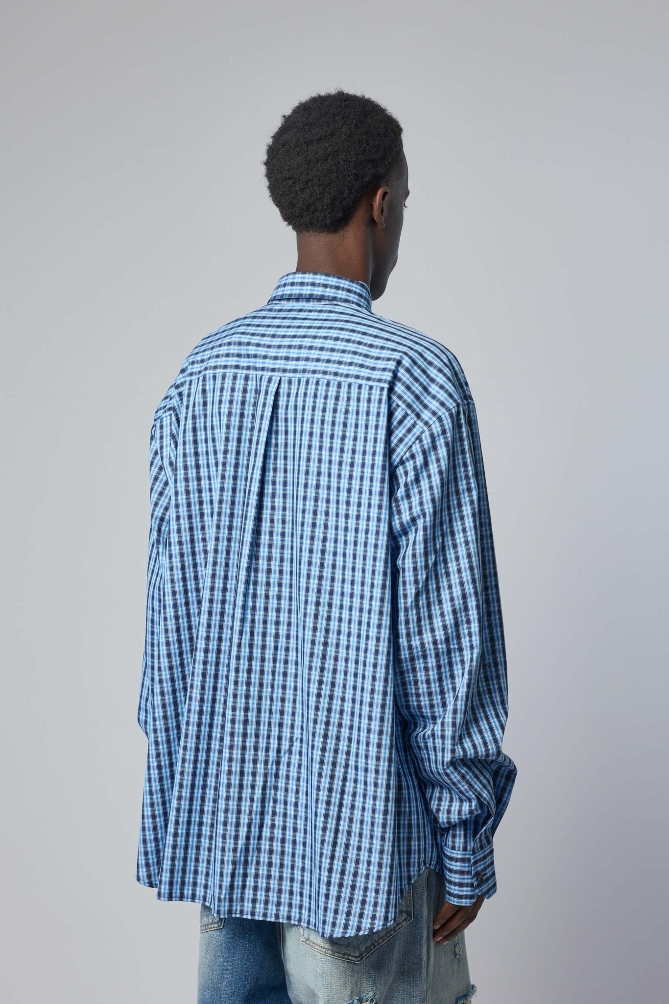 Checked Button-fastening Shirt