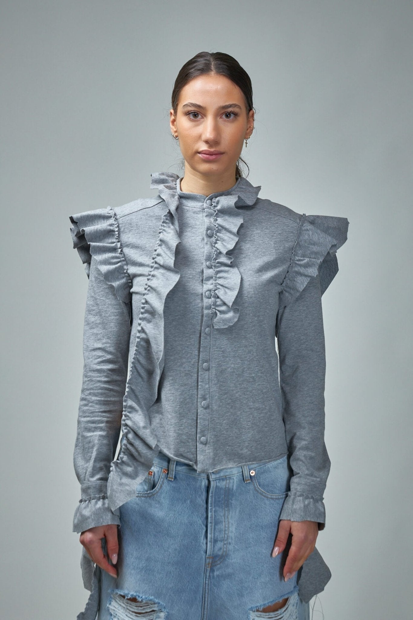 Deconstructed Jersey Blouse