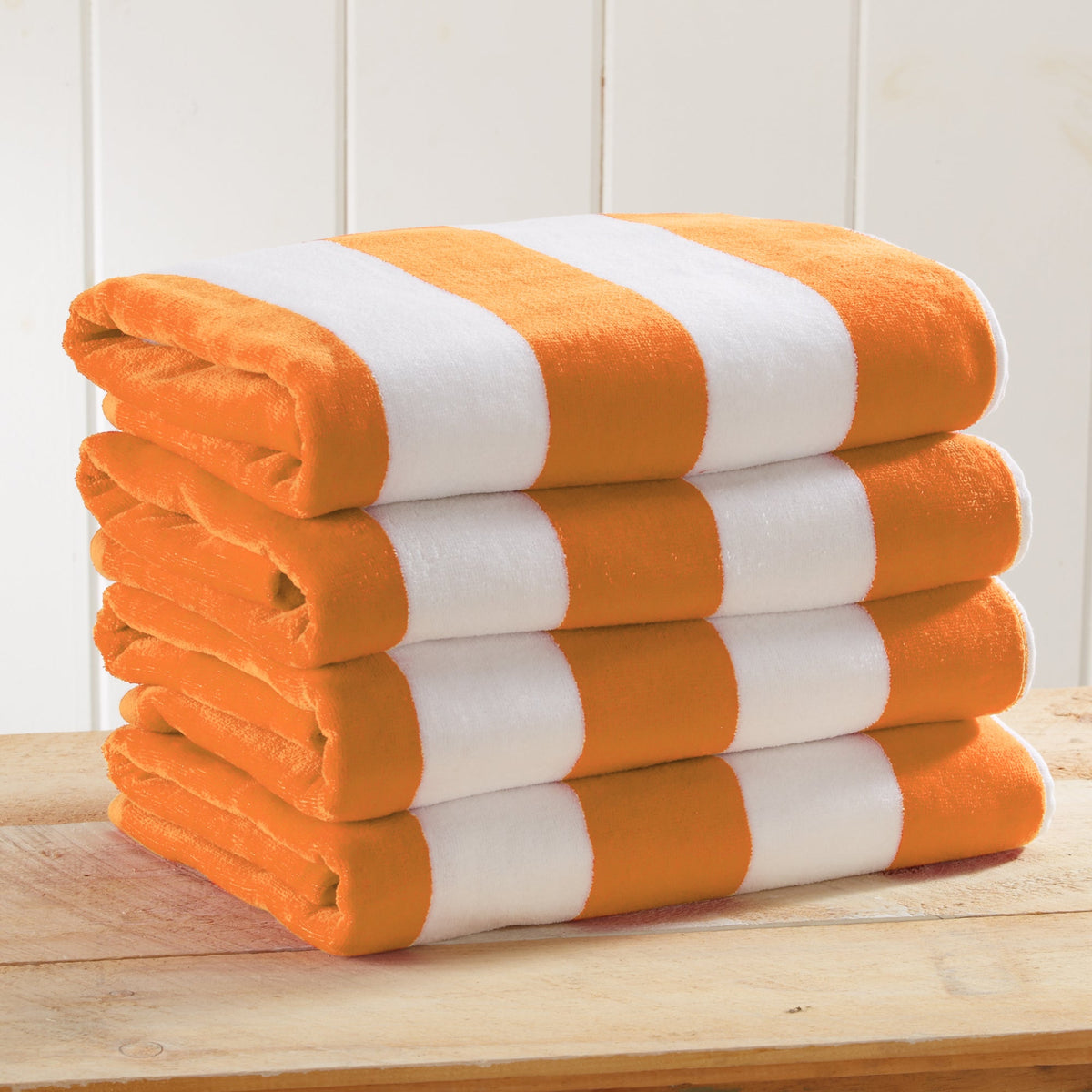 Cotton Velour Cabana Stripe Beach Towel - Novia Collection