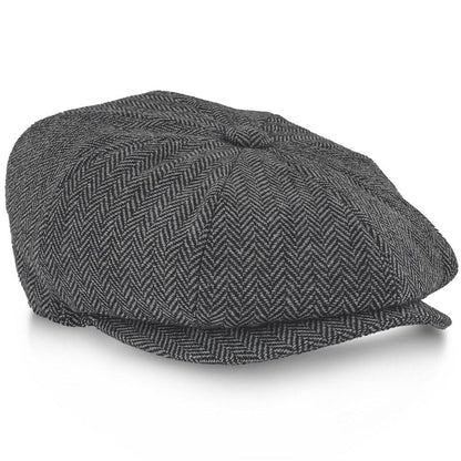 Shelby - Walrus Hat Wool Blend 8 Panel Newsboy Cap