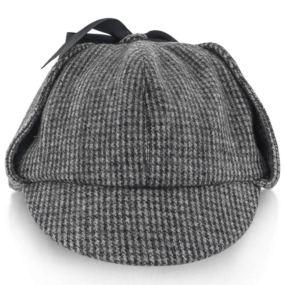 Fox & Hound - Walrus Hats Multi-colored Wool Blend Checkered Sherlock Holmes Deerstalker Hat