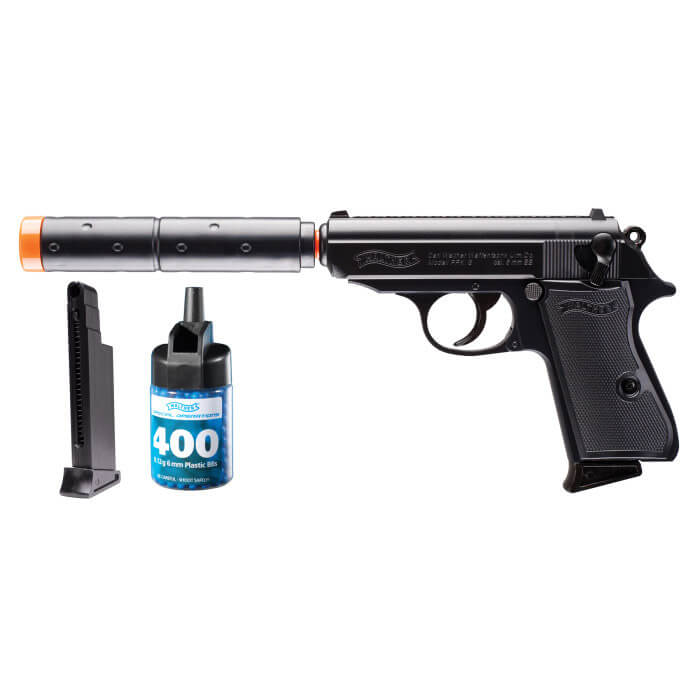 Walther PPK/S Operative Spring Airsoft Pistol Combat Kit