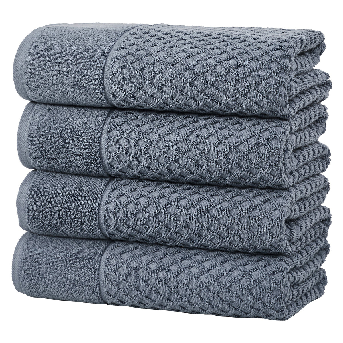 Cotton Diamond Waffle Weave Bath Towel Set - Grayson Collection