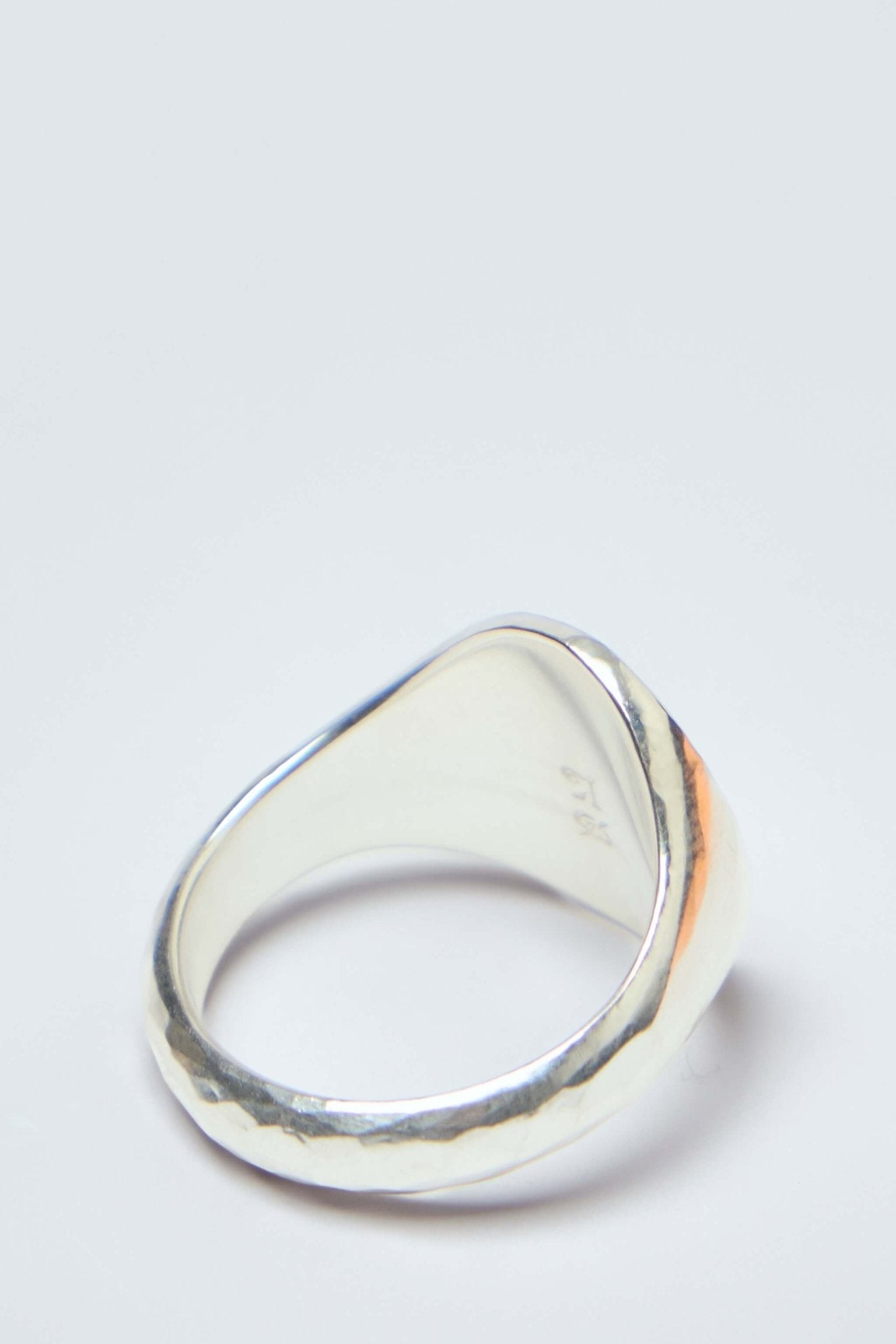Signet Ring Oval Hammered