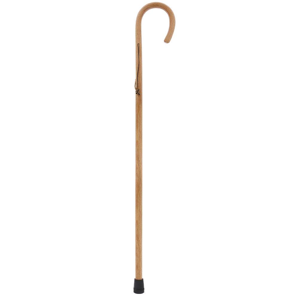 Classic Oak Crook Cane: Natural Rustic Elegance