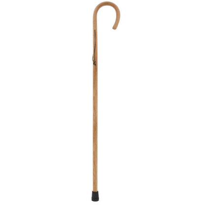 Classic Oak Crook Cane: Natural Rustic Elegance