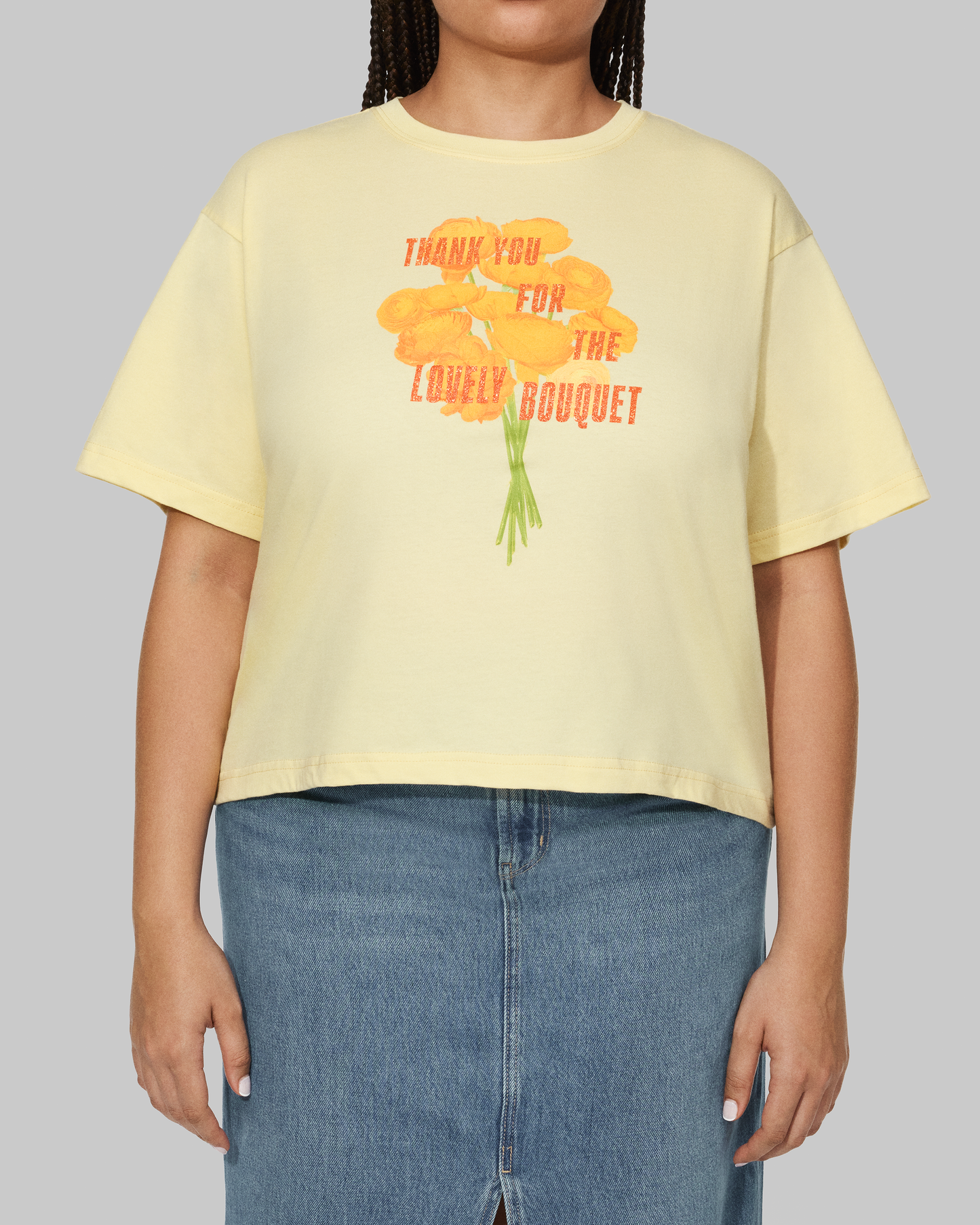 Thank You For The Lovely Bouquet Cropped T-Shirt