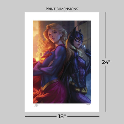 Supergirl & Batgirl World's Finest #1 - Limited Edition Official DC Comics Fine Art Print