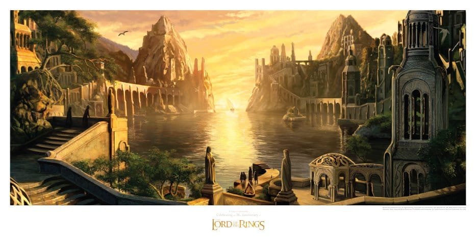 The Lord of the Rings - The Grey Havens Official Weta Workshop Fine Art Print
