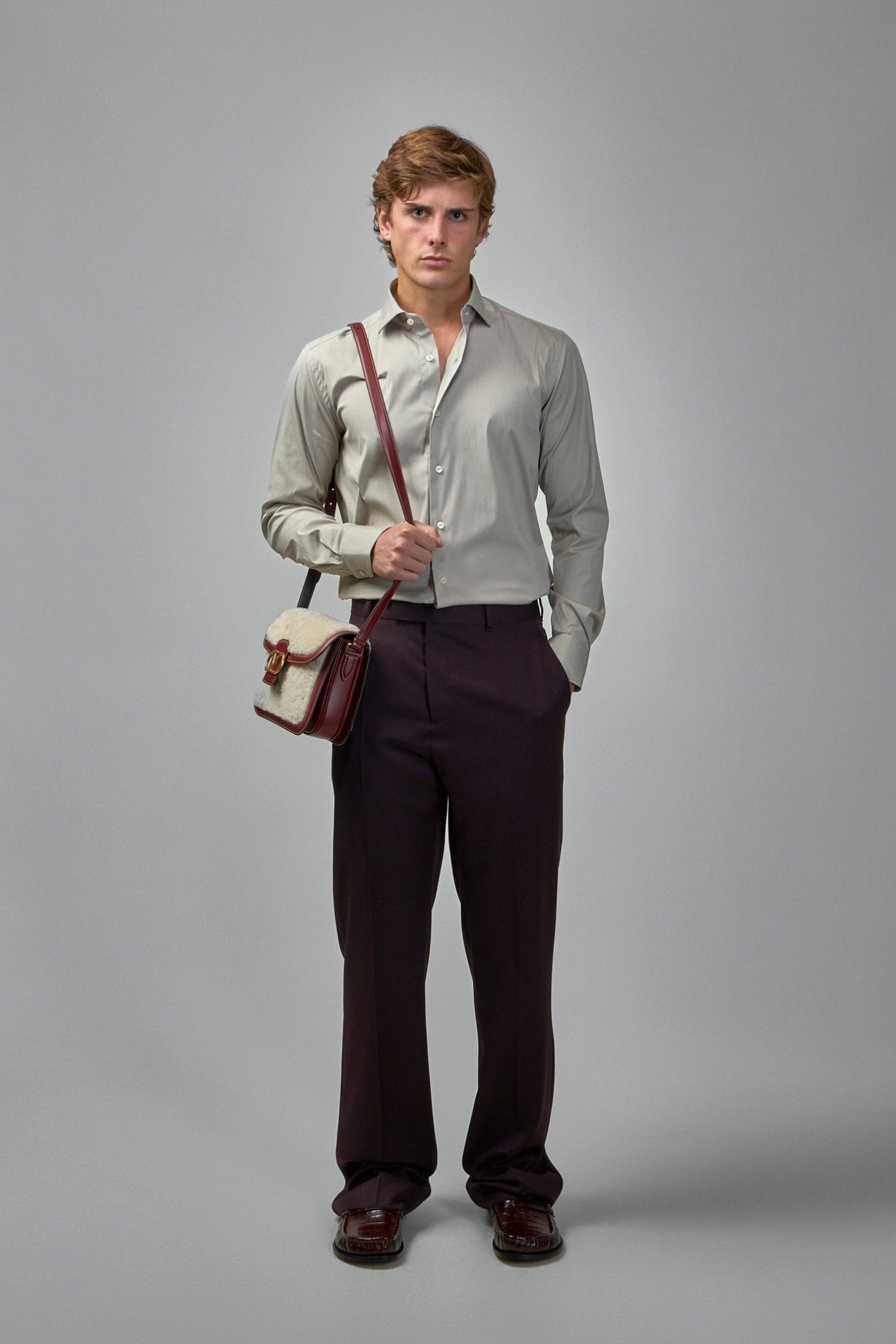Buttoned Long-sleeved Shirt