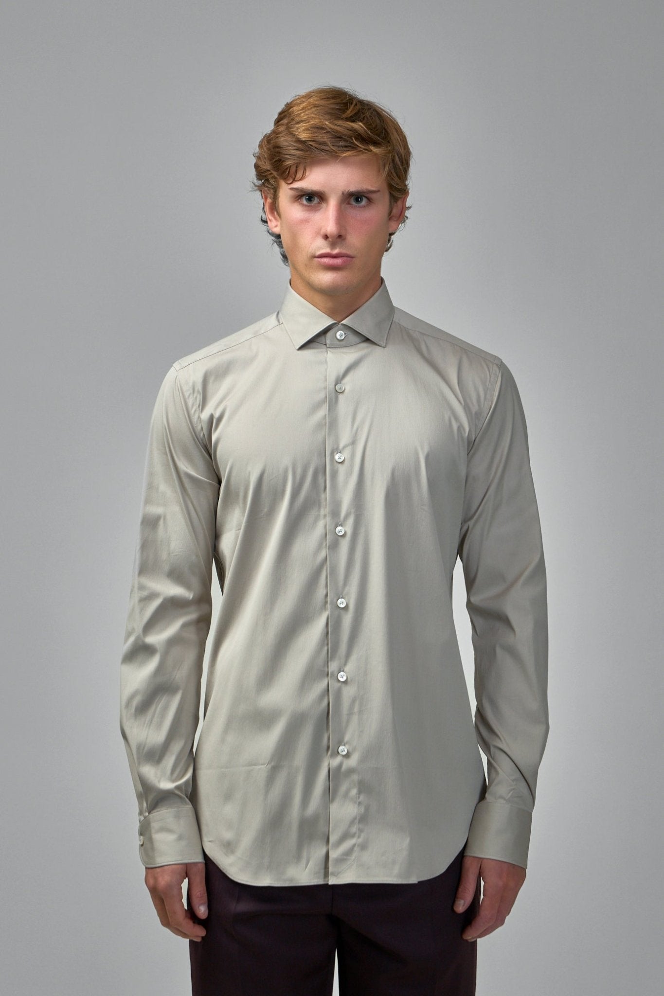 Buttoned Long-sleeved Shirt