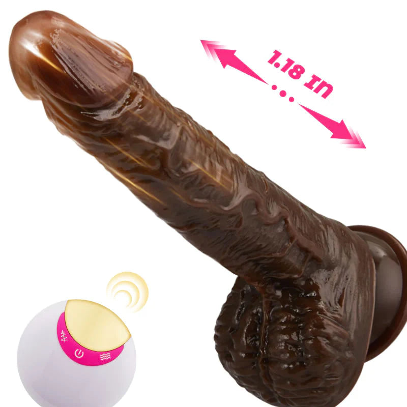 JOI 9 Vibrating 3 Telescoping Swing Realistic Dildo Vibrator 8.86 INCH - Vibrator product image for intimate wellness and per