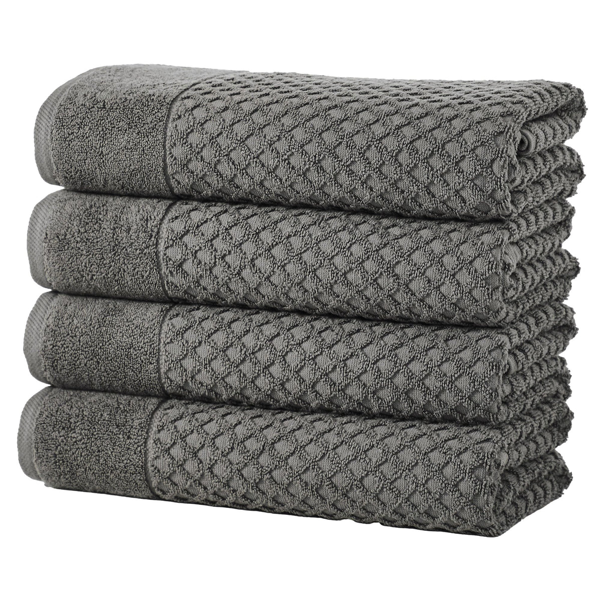 Cotton Diamond Waffle Weave Bath Towel Set - Grayson Collection