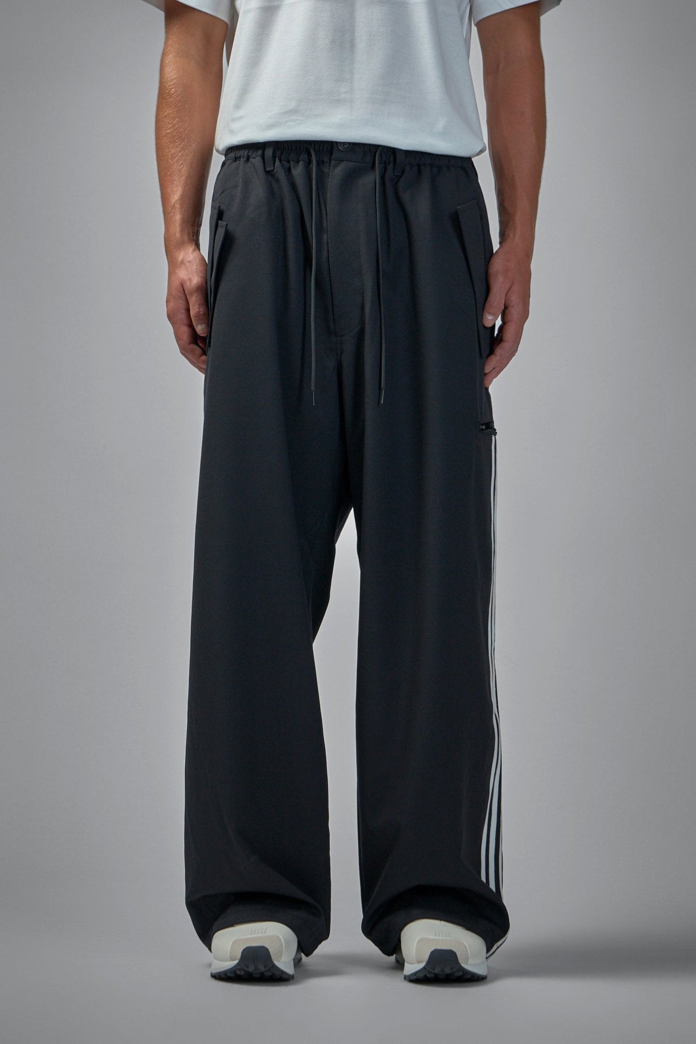 Cuffed Track Wide-leg Pants