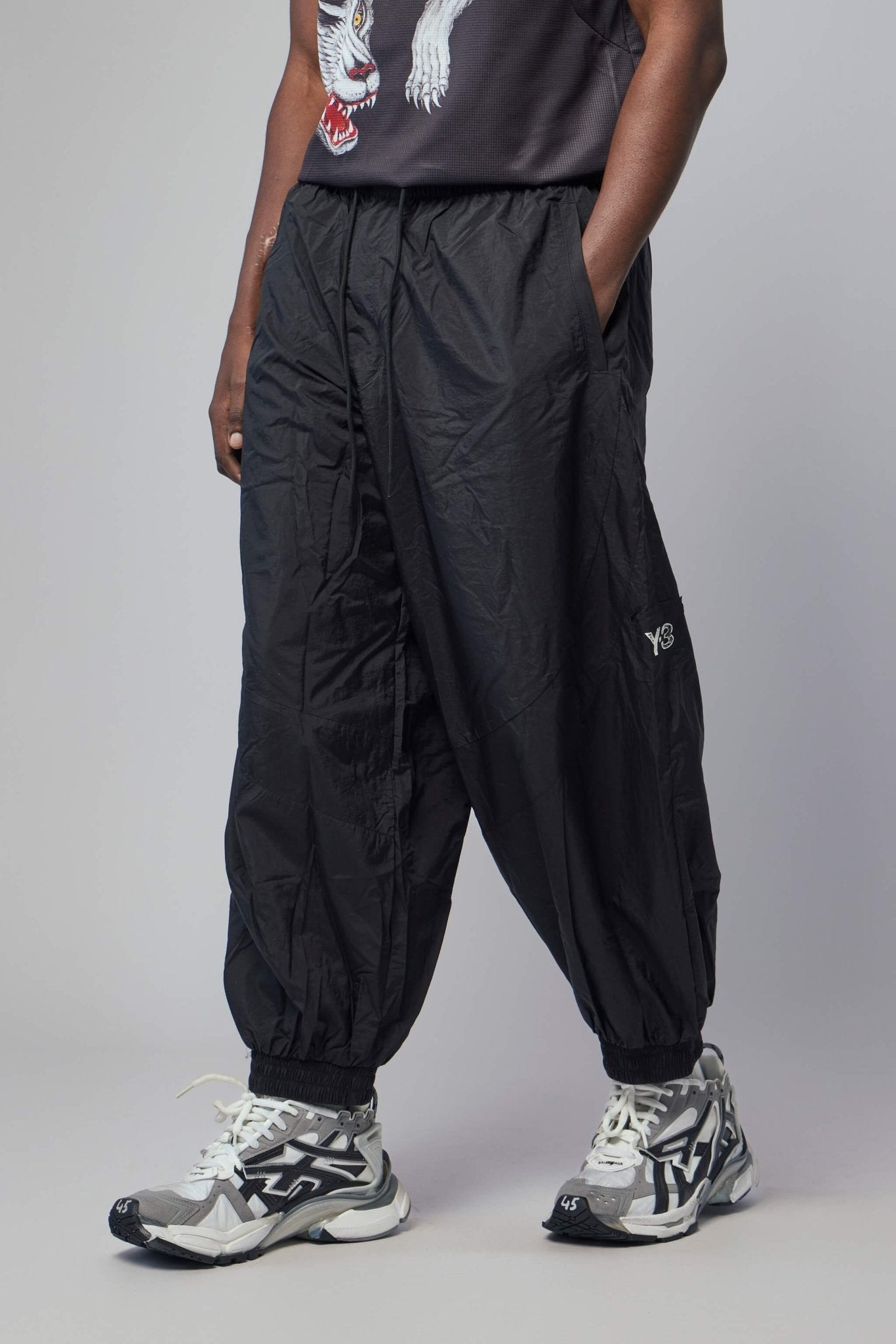 Raw Edge 3 Stripes Nylon Shell Pants