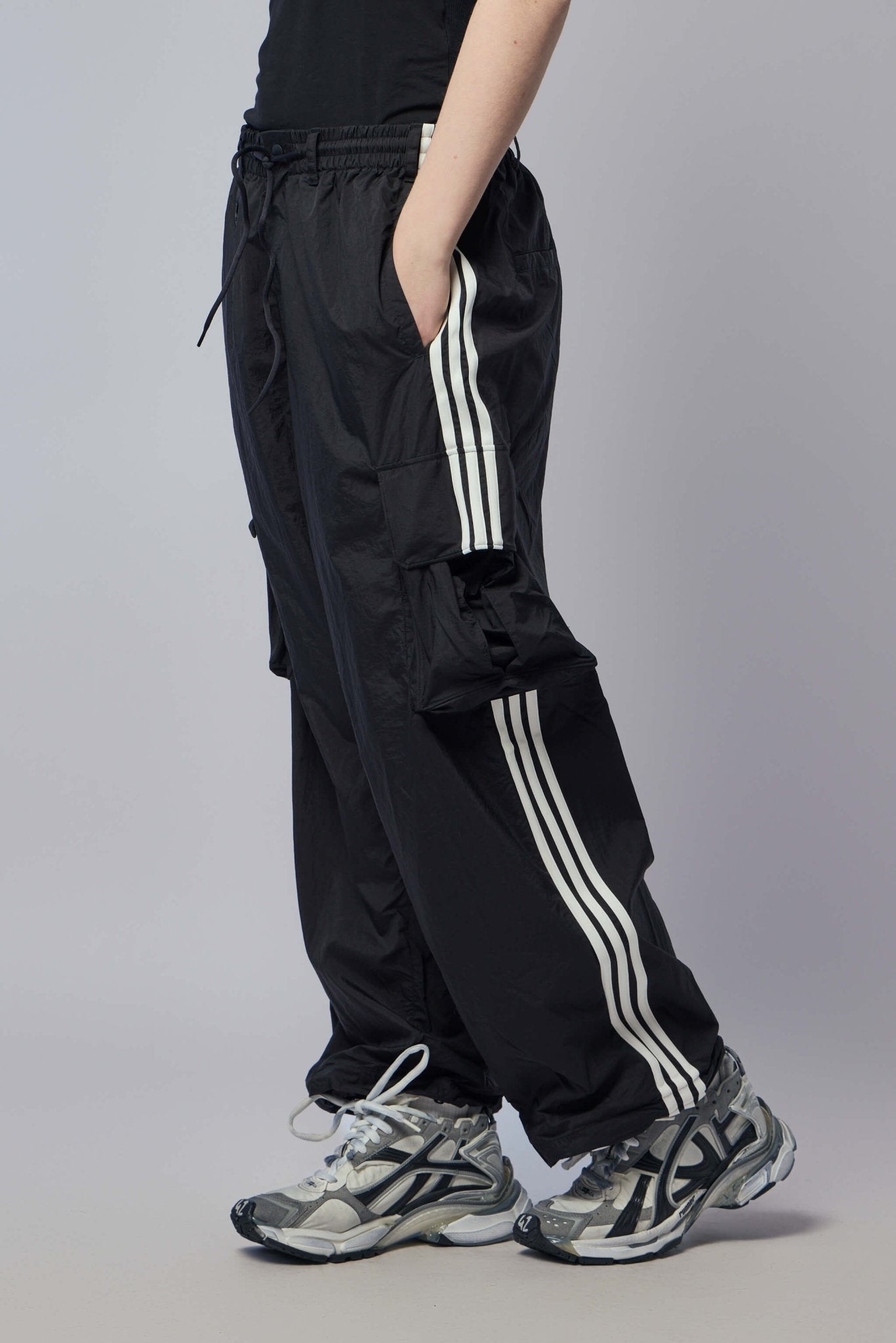 Nylon Wired 3 Stripes Cargo Pants
