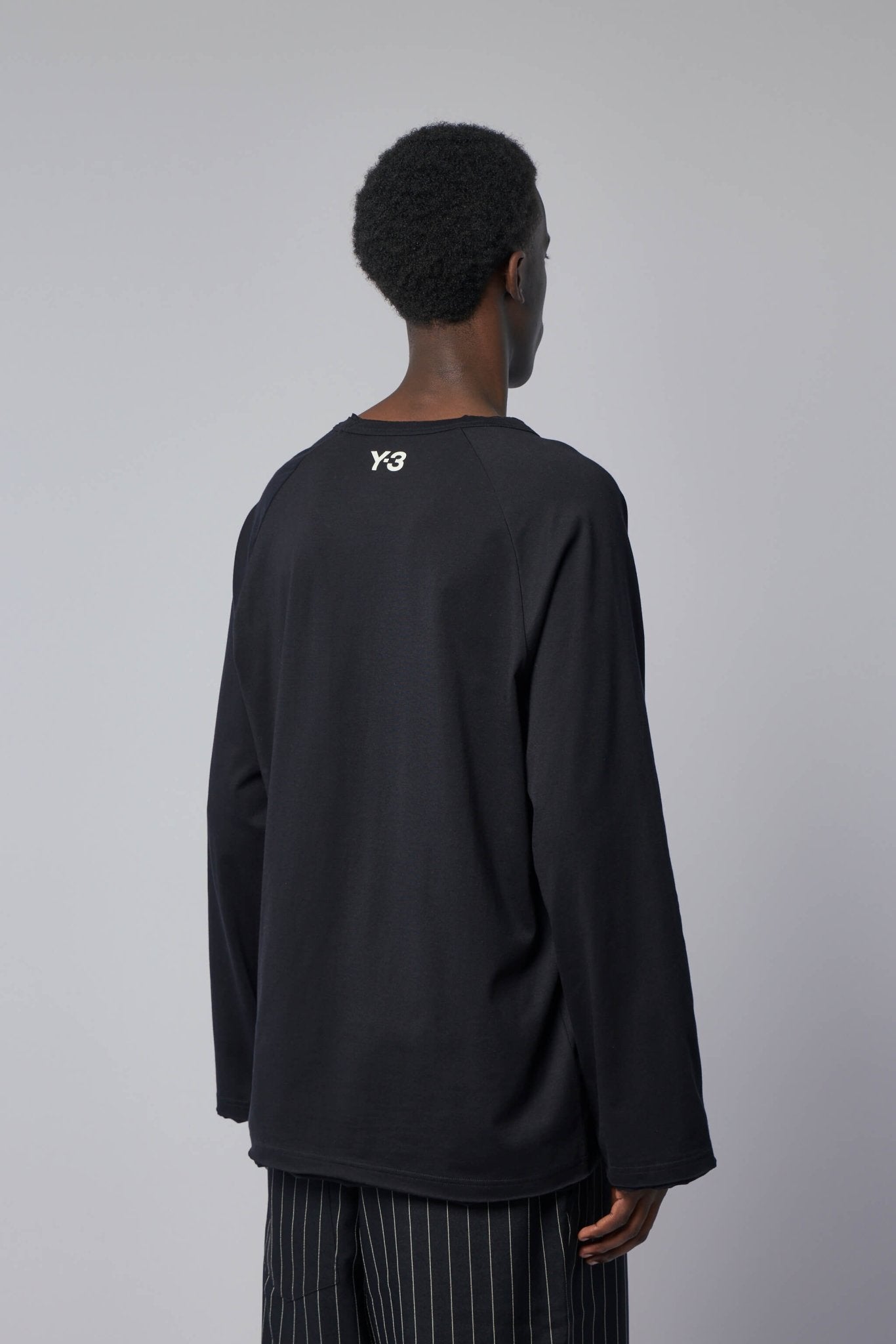 Raw Edge 3-stripes Long Sleeve Tee