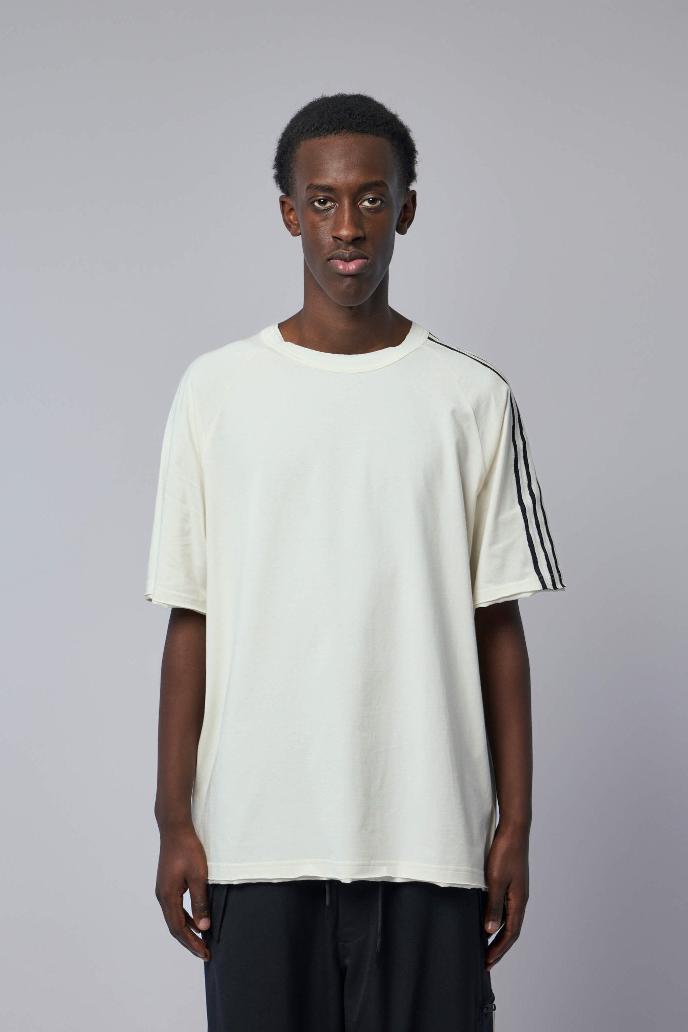 Raw Edge 3 Stripes Short Sleeve Tee