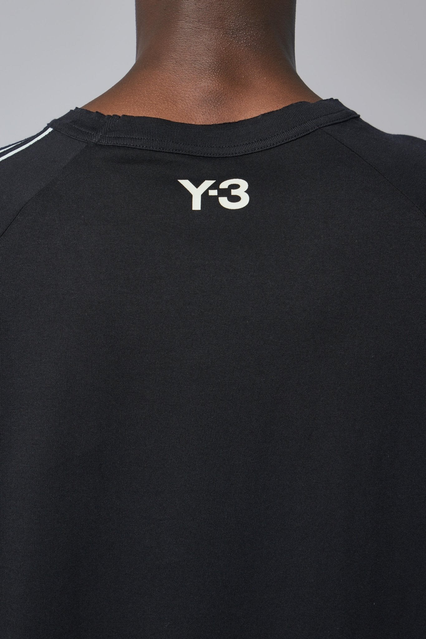 Raw Edge 3-stripes Short Sleeve Tee