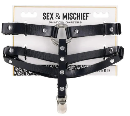 Shadow Garters – Faux Leather Garter Straps with Silver Hardware