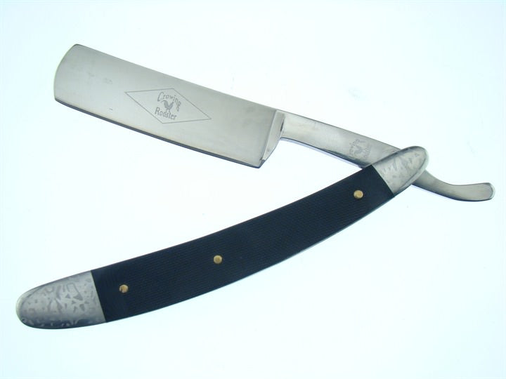 Black G-10 Handle Straight Razor - TOPHATTER'S ARMORY DEALS