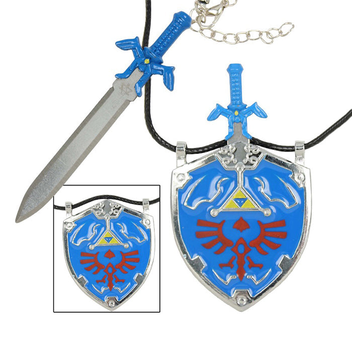 Link's Master Sword with Hylian Shield Necklace