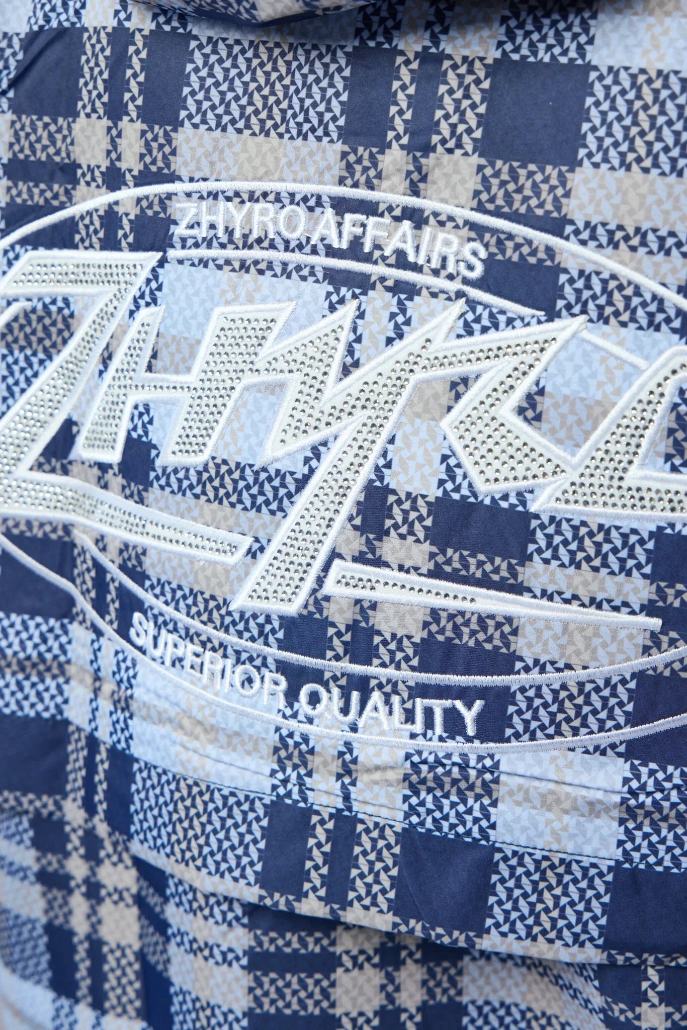 Hooded Plaid Windbreaker Jacket