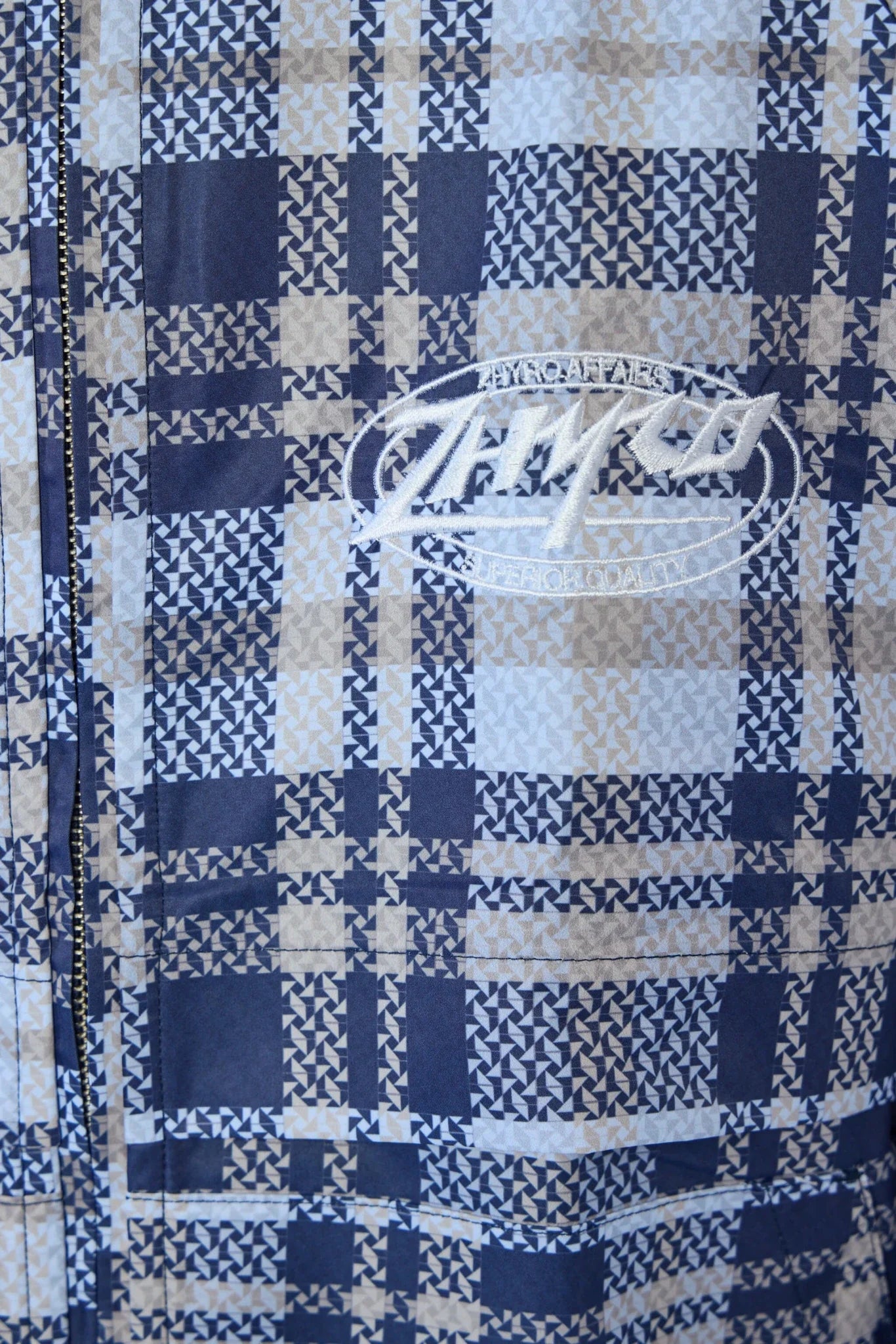 Hooded Plaid Windbreaker Jacket