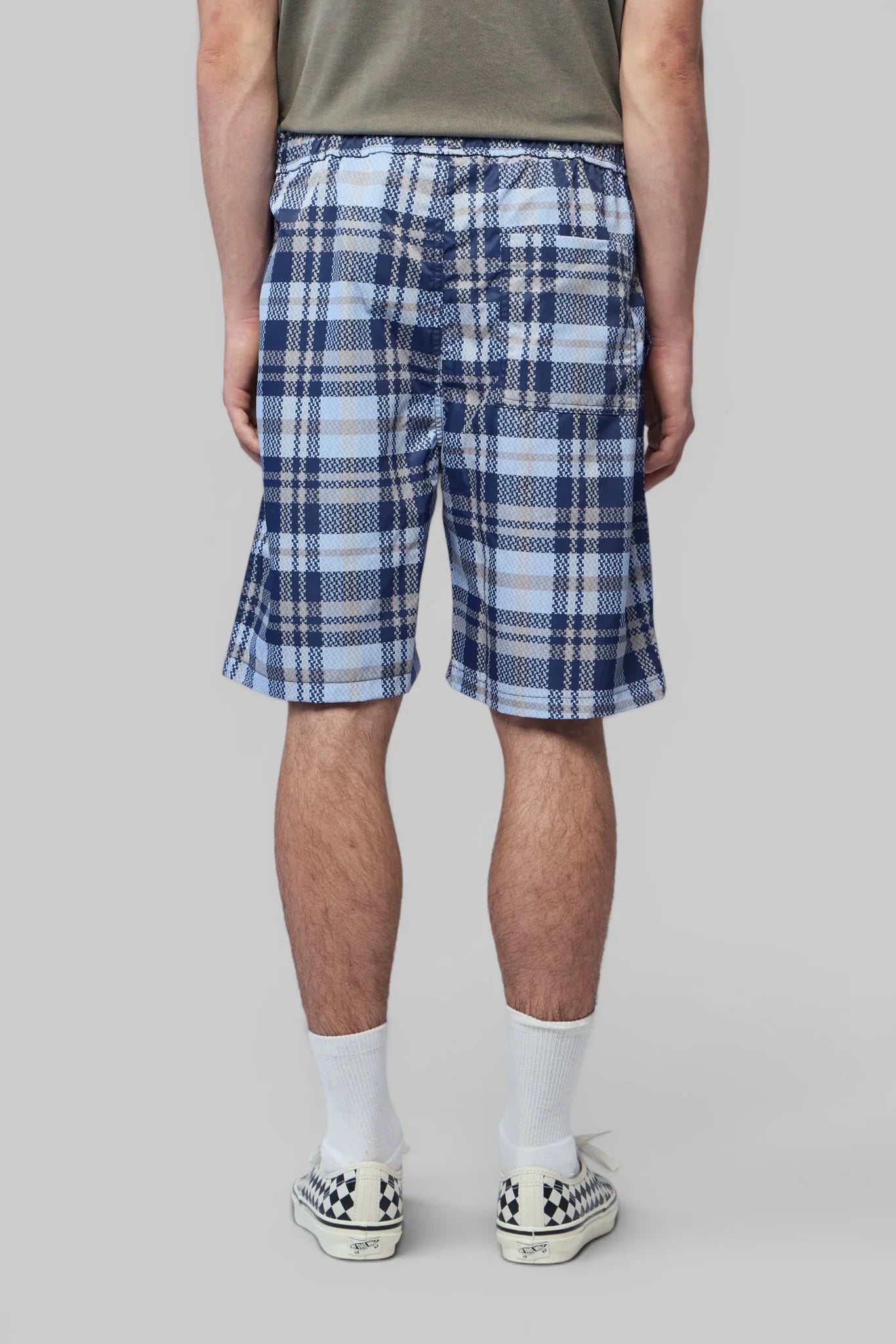 Nylon Plaid Shorts