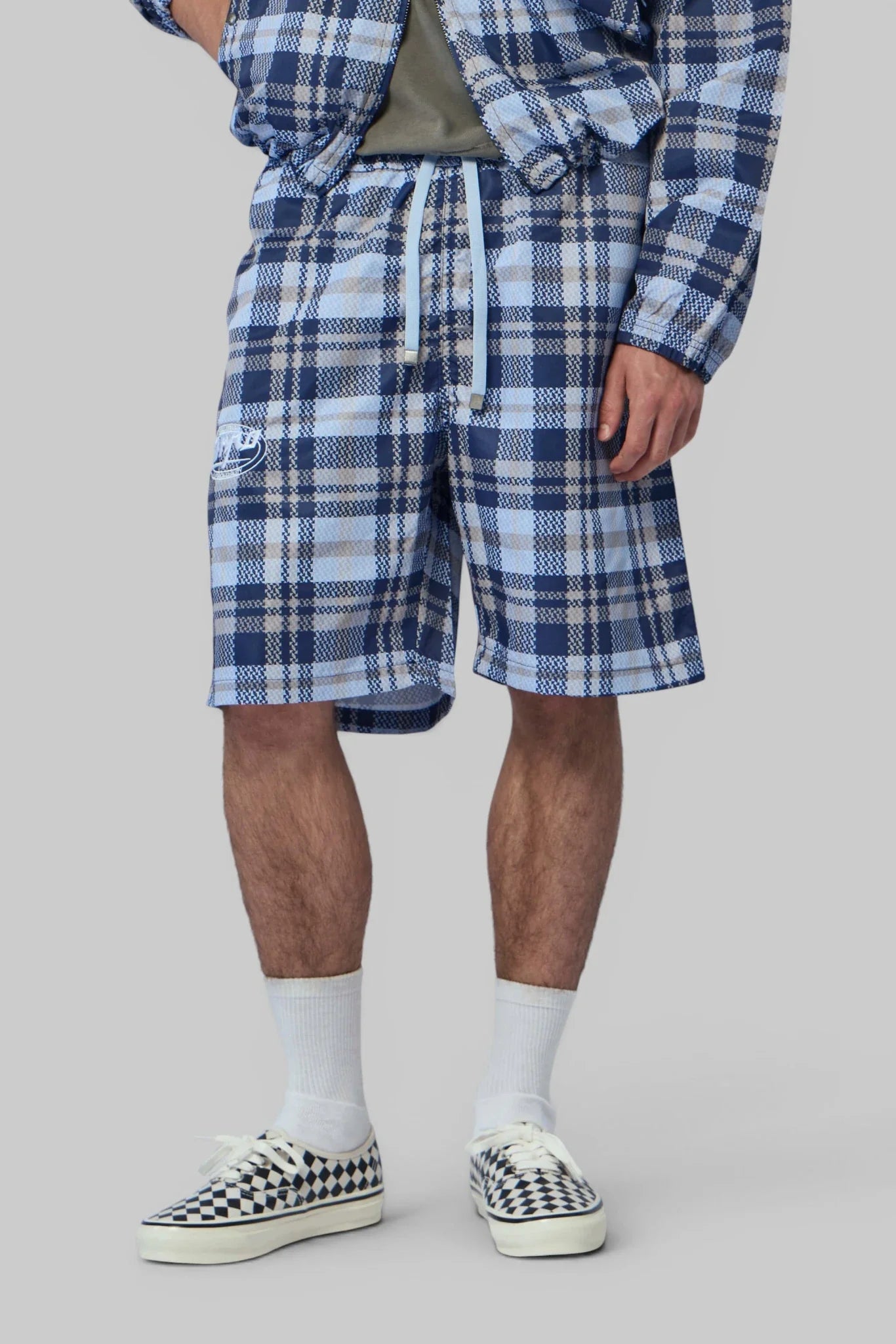 Nylon Plaid Shorts