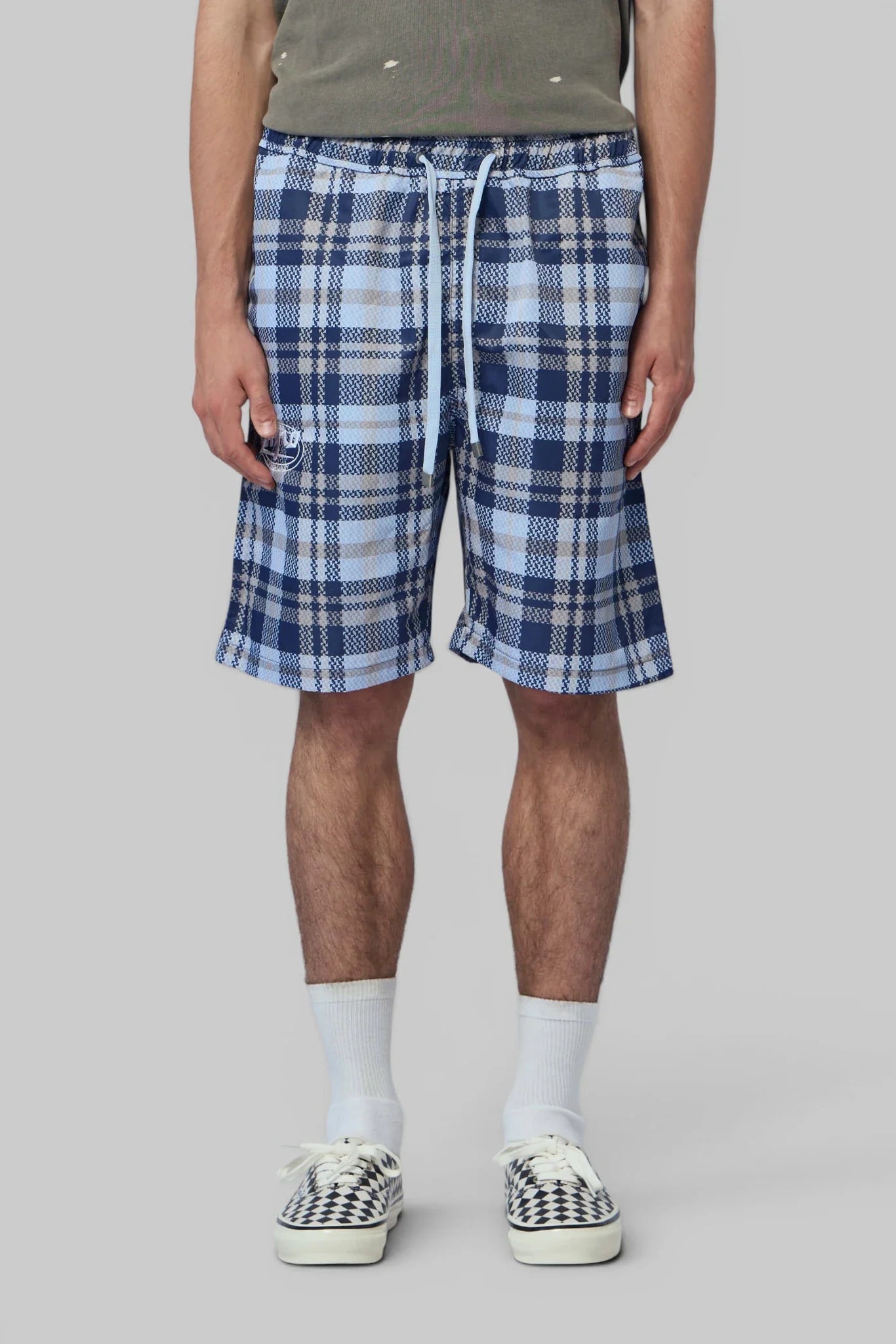 Nylon Plaid Shorts